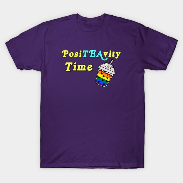 Kawaii rainbow boba tea T-Shirt by Blacklinesw9